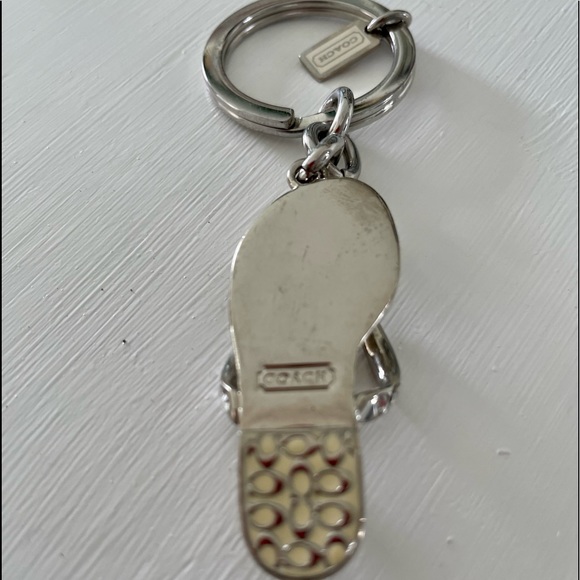 Coach Pave Crystal Flip Flop Sandal KeyChain/Keyring/Key Fob/Charm #92058 - Picture 2 of 2